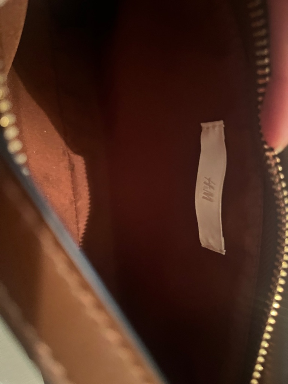 H&M Brown Leather Shoulder Bag with Slim Belt Detail - Picture 2 of 2